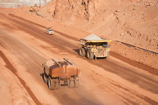 Mine Haul Truck and Water Truck, Morenci, Arizona