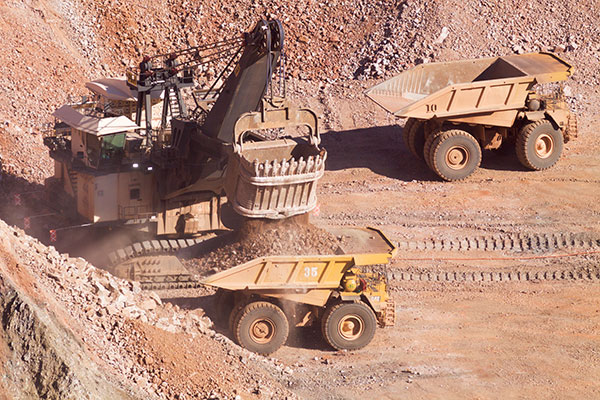 P&H 4100XPC Electric Rope Shovel Loading Trucks, Morenci, Arizona