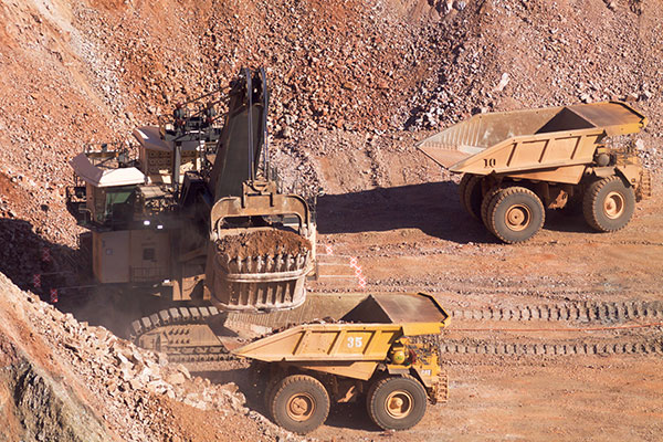 P&H 4100XPC Electric Rope Shovel Loading Trucks, Morenci, Arizona