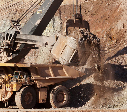 P&H 4100XPC Electric Rope Shovel Loading Truck, Morenci, Arizona