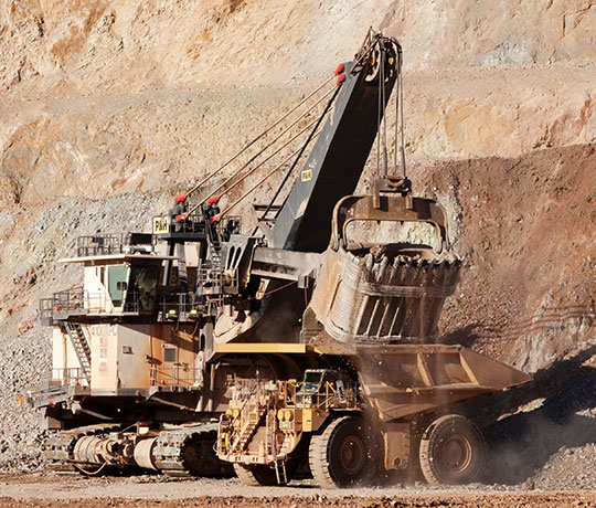 P&H 4100XPC Electric Rope Shovel Loading Truck, Morenci, Arizona