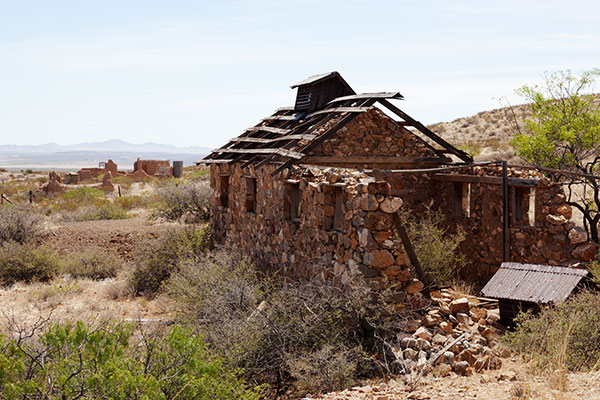 Ruins of mine building, Old Hachita, New Mexico