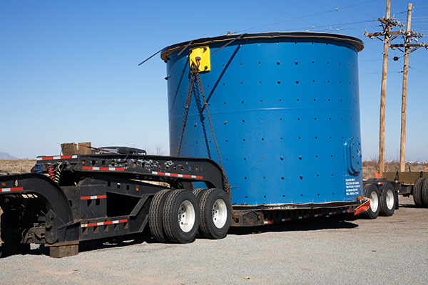 Ball Mill Shell on truck trailer