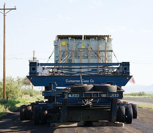 Dual Lane Transporter with Transformer wide load 