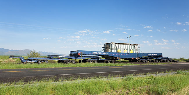 Dual Lane Transporter with Transformer wide load 
