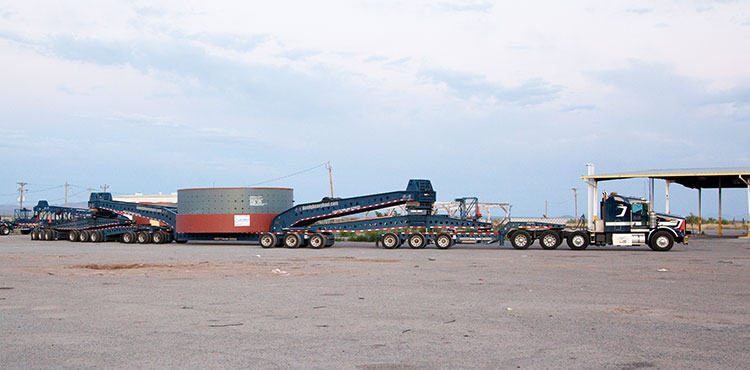 Heavy Hauler with Section of Ball Mill Shell  