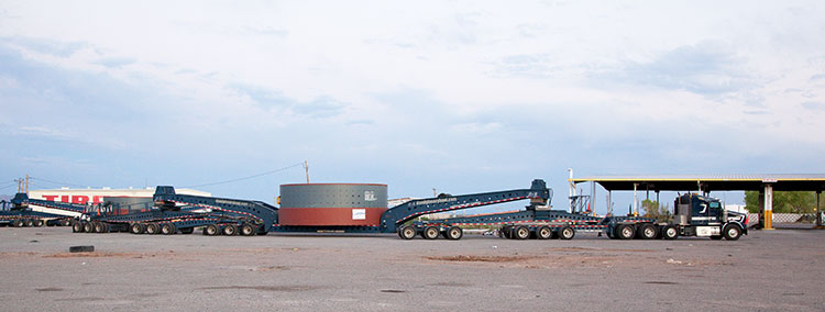 Heavy Hauler with Section of Ball Mill Shell  