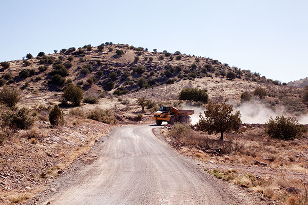 Caterpillar 740 Truck on Carlisle Road, Grant County, New Mexico  