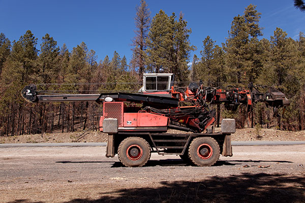 Logging equipment Stroke Delimber in Apache National Forest Arizona  