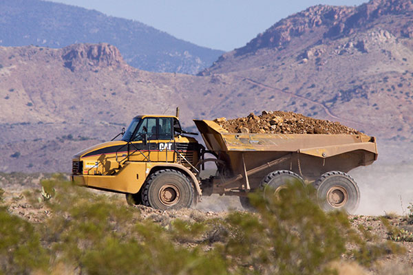 Caterpillar 740 Truck on Carlisle Road, Grant County, New Mexico  