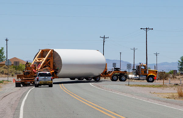 Oversize Load Wind Turbine Tower Section    