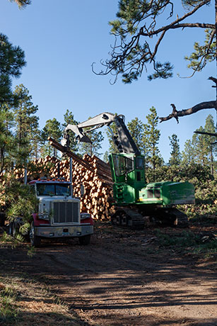 John Deere 2154D Swing Machine with Log Loader 