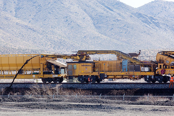  Plasser & Theurer Ballast Cleaning Machine Detail of Screens and Undersize Discharge