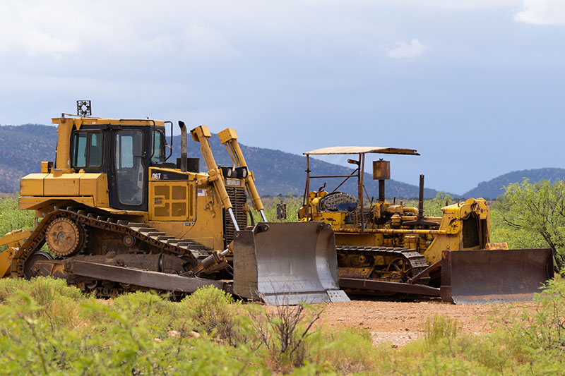 New D6T and old D6 CAT Dozers