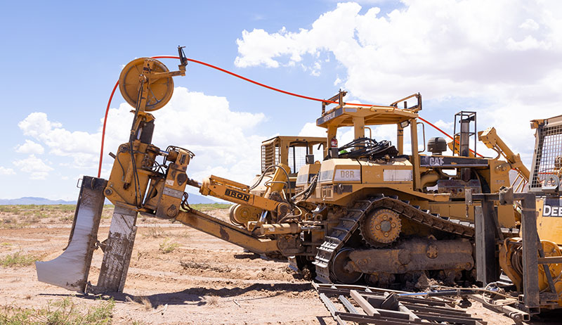 CAT D8R with Pipe Plow and Reels