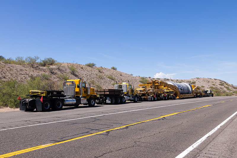 Oversize Load along US 70 near NM/AZ State Line, Hidalgo County, New Mexico