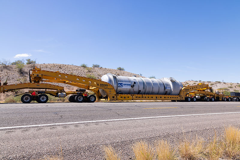 Oversize Load along US 70 near NM/AZ State Line, Hidalgo County, New Mexico