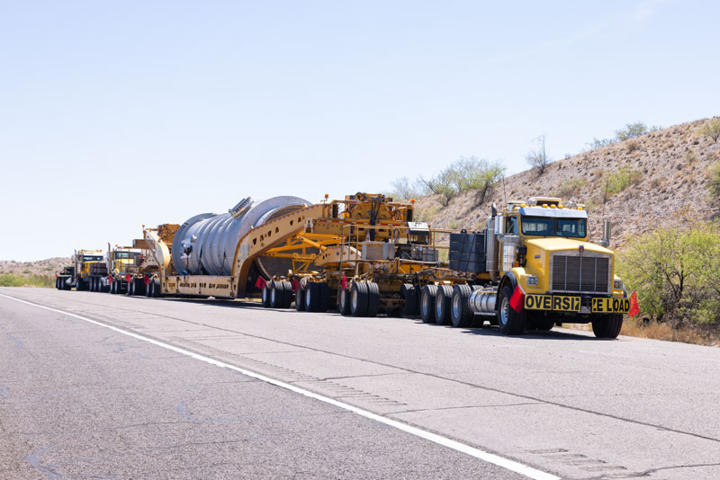Oversize Load along US 70 near NM/AZ State Line, Hidalgo County, New Mexico