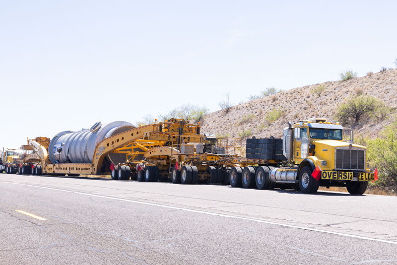 Oversize Load along US 70 near NM/AZ State Line, Hidalgo County, New Mexico