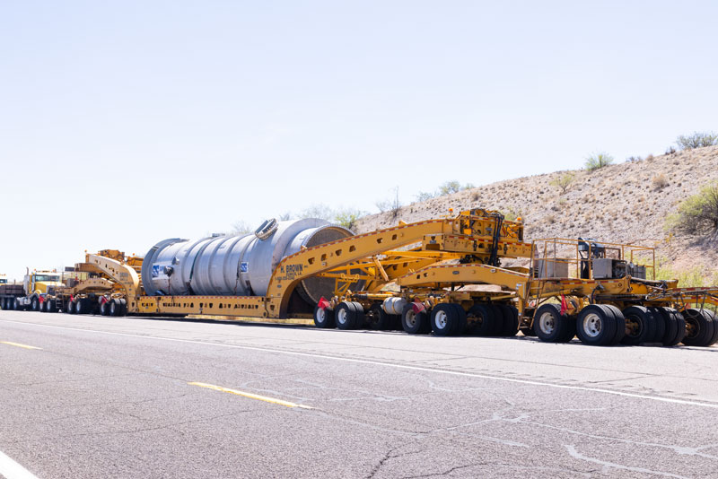 Oversize Load along US 70 near NM/AZ State Line, Hidalgo County, New Mexico