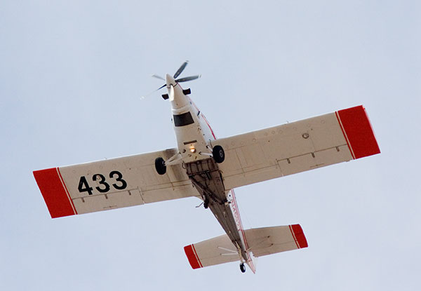 Thrush S2RT-45 Single Engine Aerial Tanker SEAT in flight flying