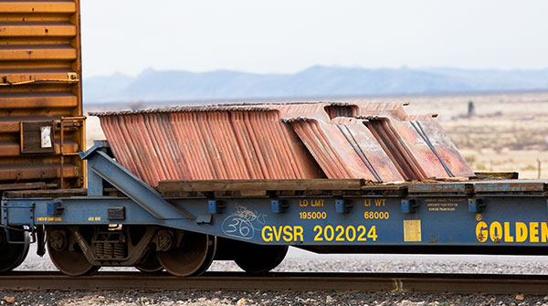 Copper Anodes on Railcar