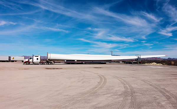 Wind Turbine Blade on Truck    