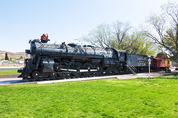 Santa Fe Locomotive 3759 on display in Kingman, Arizona