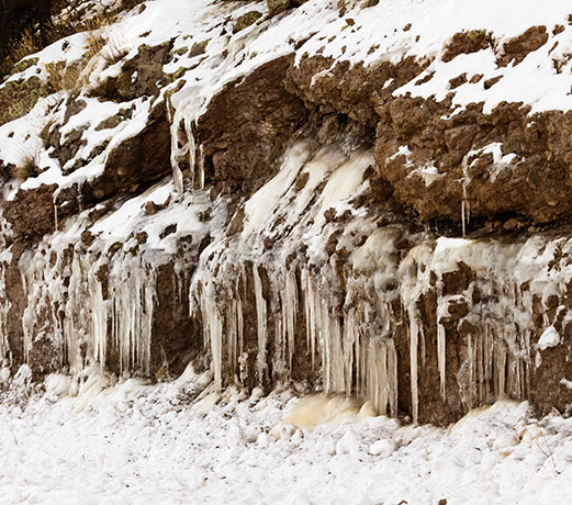 Icicles along US 191 Coronado Trail, Greenlee County, Arizona