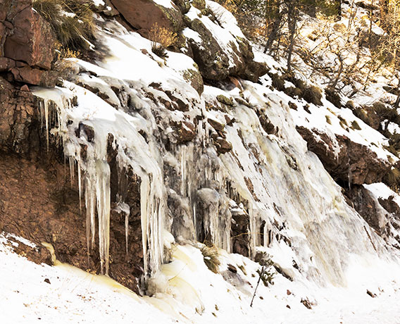 Icicles along US 191 Coronado Trail, Greenlee County, Arizona