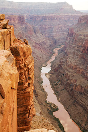 View of Colorado River from Toroweap Point, Tuweep District, Grand Canyon National Park, Arizona
