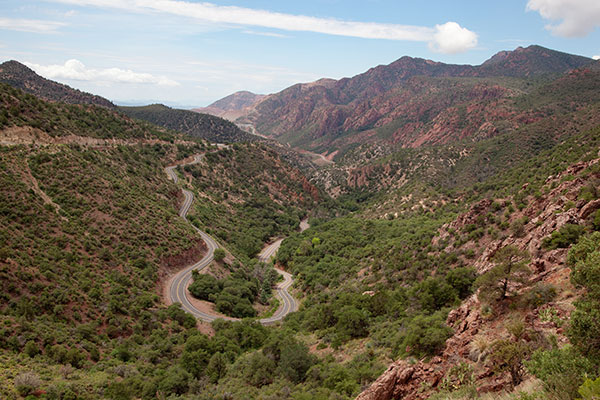 Coronado Trail, US Highway 191, in Chase Creek Canyon, Arizona