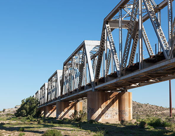Union Pacific Railroad Bridge over Gila River near Coolidge,  Arizona 