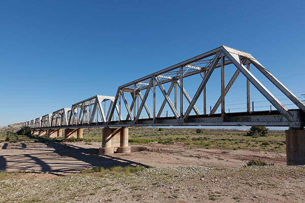 Union Pacific Railroad Bridge over Gila River near Coolidge,  Arizona 