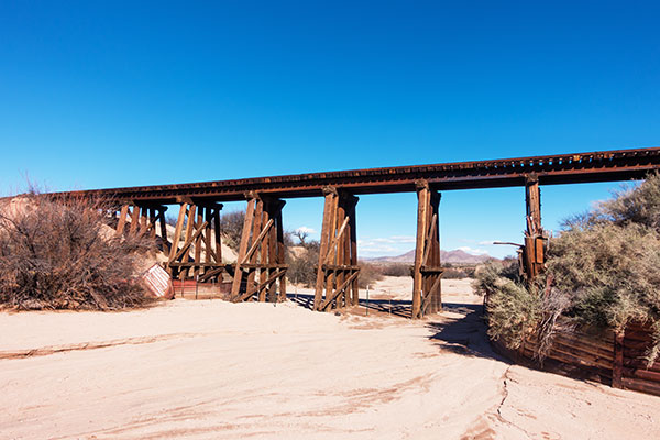 Railroad Bridge southeast of Safford Arizona 