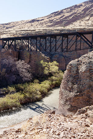  Gila River Bridge, Morenci Southern Railway, north of Guthrie,  Arizona