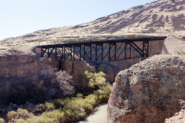 Gila River Bridge, Morenci Southern Railway, north of Guthrie,  Arizona