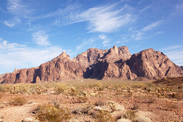 Kofa Mountains, Palm Canyon in Center, Western Arizona 