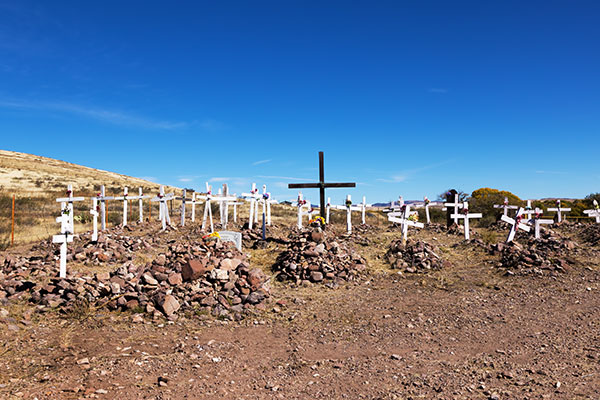 Cemetery, San Jose Catholic Church on NM SR 61 near Faywood, New Mexico