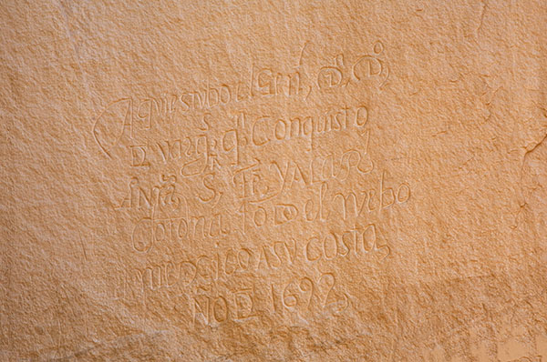 Don Diego de Vargas, Inscriptions on Rock , El Morro National Monument Don Diego de Vargas, Inscriptions on Rock, El Morro National Monument