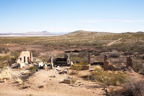 Ruins of American Mill near Old Hachita, New Mexico