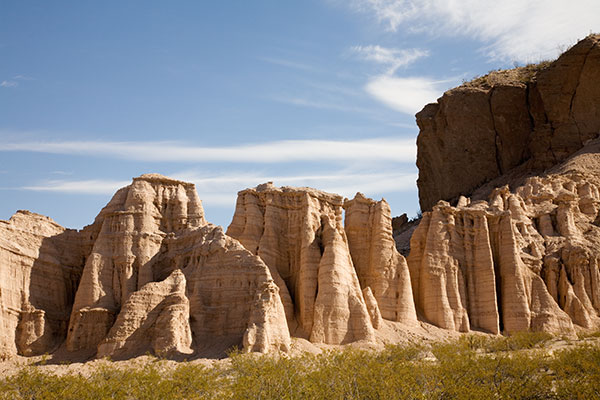 Eroded Clay Bluffs near Gila Lower Box, Grant County, New Mexico