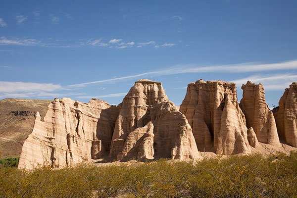 Eroded Clay Bluffs near Gila Lower Box, Grant County, New Mexico
