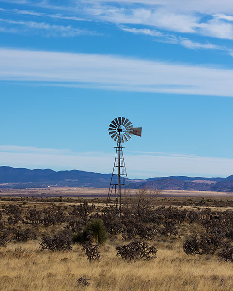 Windmill along Whitewater Road, Grant County, New Mexico