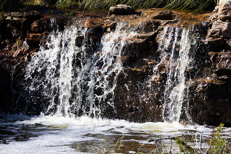 Water flowing over Dam in Clanton Canyon, Hidalgo County, New Mexico