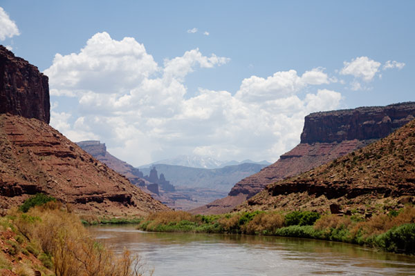 Colorado River along SR 128 upstream from Moab, Utah