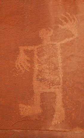 Petroglyphs, Wolfman Panel Area, Lower Butler Wash, Southeastern Utah